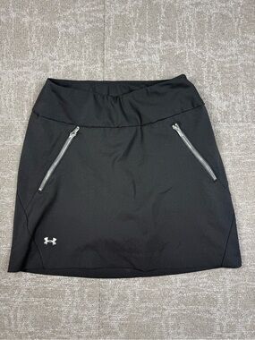 Under amour Black Active Golf Skort Zipper Pocket Read Below